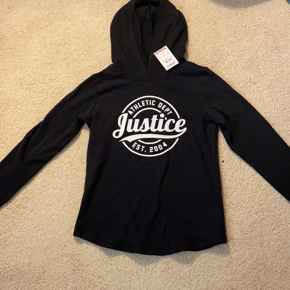 Black Justice Girls Hoodie